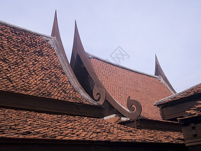 泰国住房屋顶背景图片