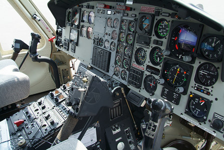 直升机驾驶舱表盘控制菜刀领航设备航空座舱仪表电子乐器背景图片