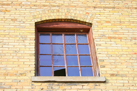 在19世纪旧废弃的 纸厂窗口背景图片
