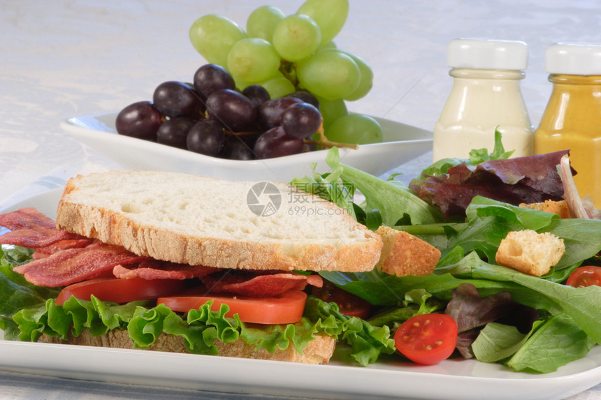 b 1 t 有机三明治早餐小麦餐饮盘子午餐食物面包餐厅小吃熏肉图片
