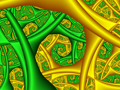 螺旋绿色黄色背景图片