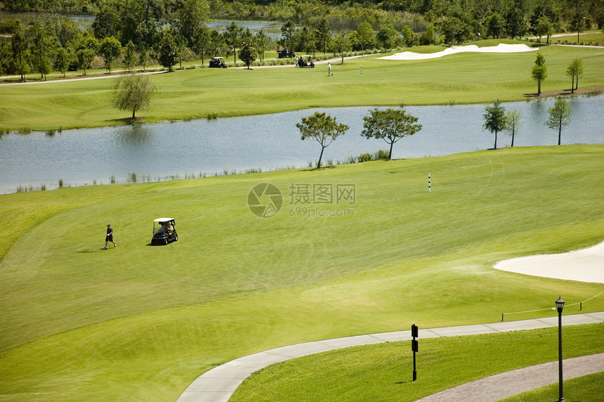 Golf Green 带陷阱和飞镖图片