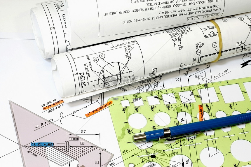 测分绘图计算器建筑草图罗盘绘画阀门等距植物建造工程图片