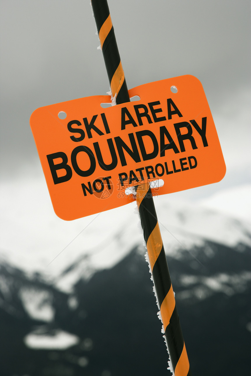 边界标志装备滑雪场旅行踪迹风险边缘警告滑雪照片危险图片