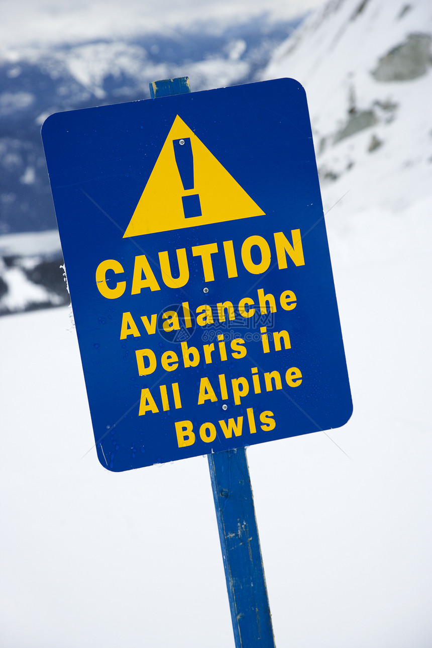 滑雪示警标志娱乐旅行危险装备雪崩胜地照片碎片踪迹运动图片