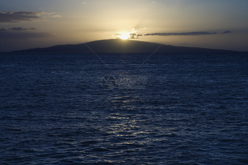 日落在海岸上照片热带风景海洋海景水平图片