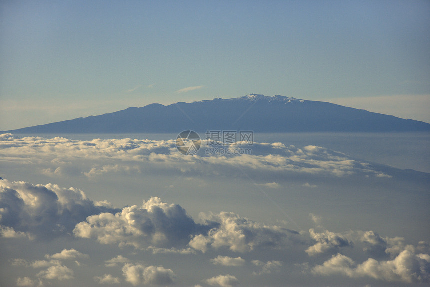 Haleakala国家公园 夏威夷毛伊岛照片休眠火山风景视图水平鸟瞰图云层图片