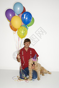 狗的生日庆典背景图片
