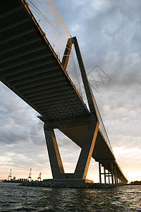 查尔斯顿的库珀河桥工程照片运输跨度建筑学背景图片