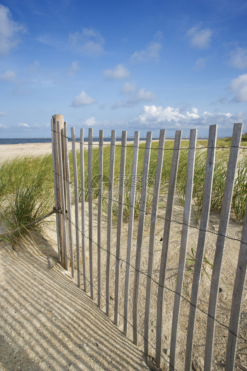 沙丘上的天文木栅栏支撑侵蚀沙滩旅行假期照片环境海滩障碍海岸图片