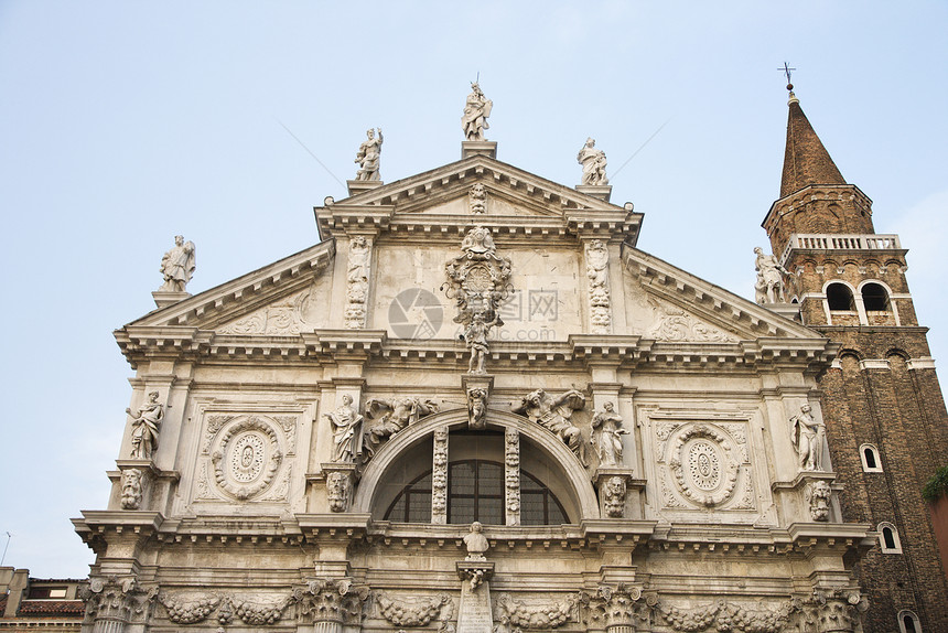 威尼斯圣莫伊斯教堂教会风格建筑学雕刻品旅行照片水平假期建筑雕塑图片