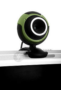 网络摄像头桌子摄像头视频白色互联网全球电脑工具录音机记录背景图片