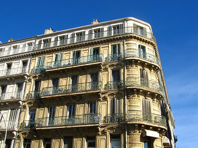 古普罗旺斯建筑阳台建筑学建筑师背景图片