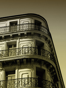 古普罗旺斯建筑建筑师建筑学阳台背景图片