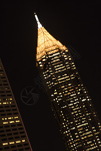 晚上的摩天大楼背景图片