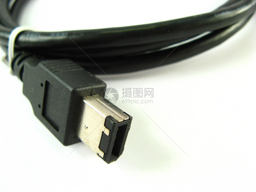 火线插件电缆电脑视频电子塑料插头金属白色硬件港口图片