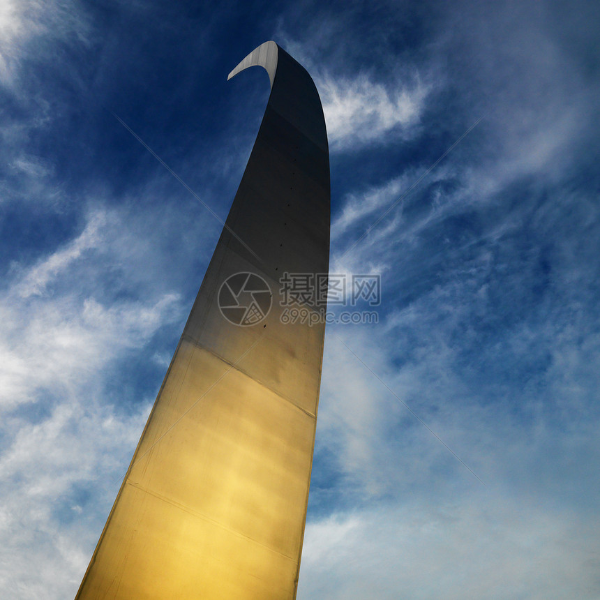 空军纪念照片纪念碑低角度军事纪念碑戏剧性不锈钢工程尖塔对象建筑学图片