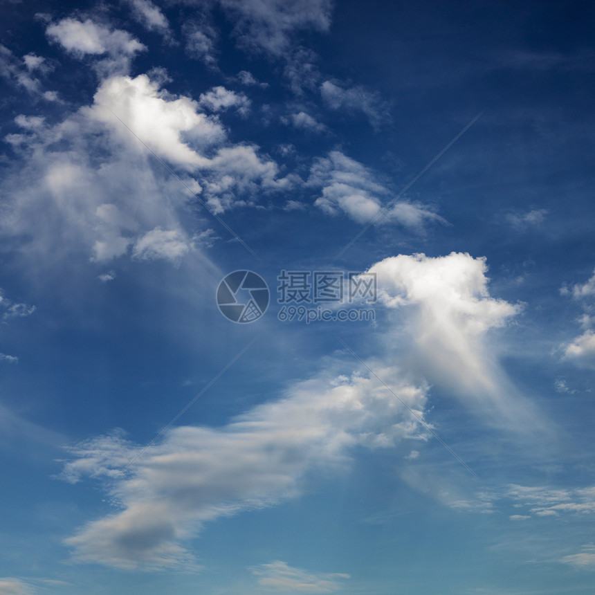 蓝天有云照片天空天堂气氛自然界天气场景正方形图片
