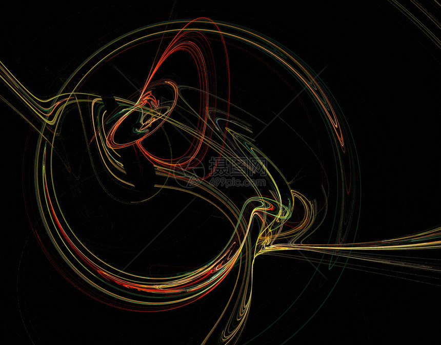 抽象背景电脑曲线插图艺术弯曲车削螺旋海浪黑暗漩涡状图片