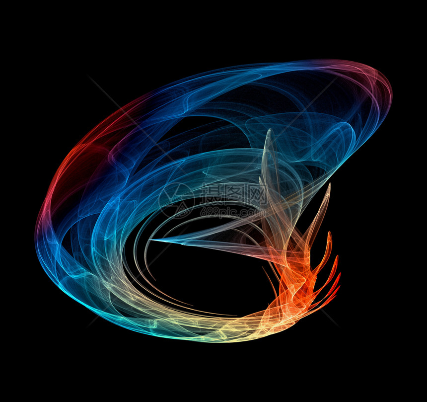抽象的彩色背景弯曲漩涡曲线电脑漩涡状艺术闪电螺旋车削墙纸图片