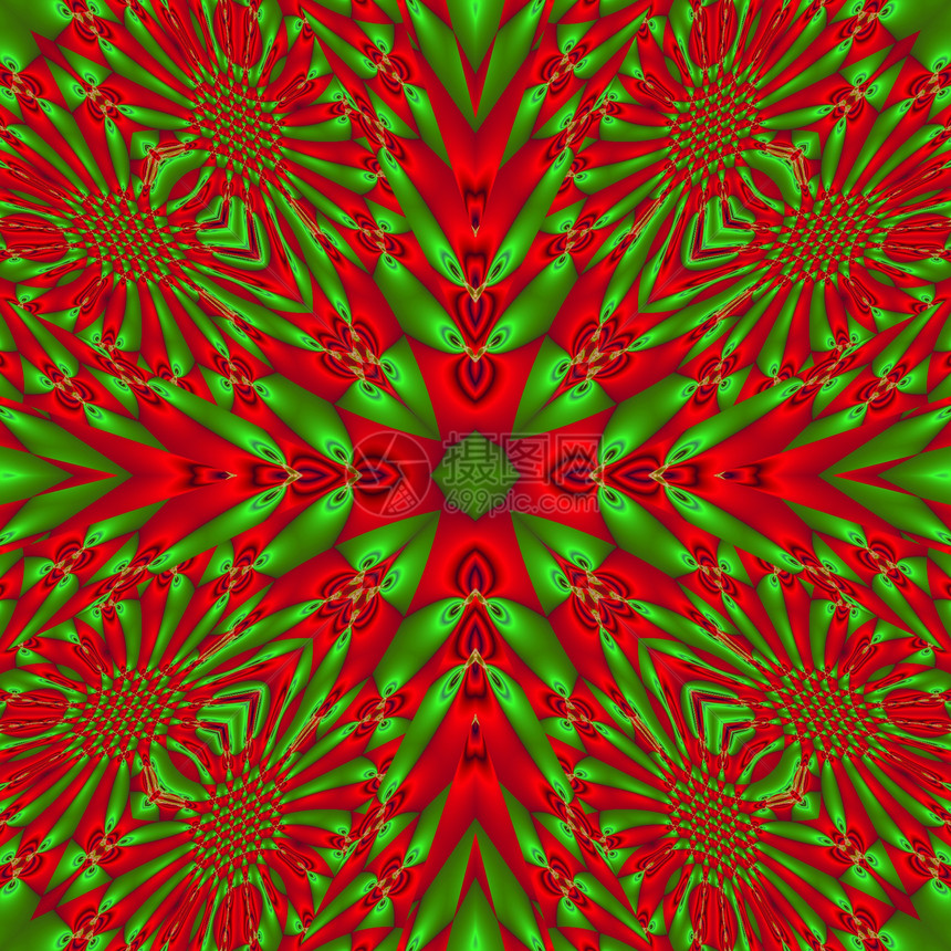 抽象绿色和红色背景漩涡状弯曲漩涡电脑海浪创造力螺旋插图艺术图片