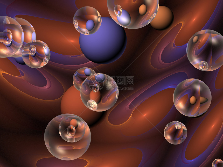抽象的泡沫背景海浪漩涡创造力曲线想像力气泡艺术世界反射弯曲图片