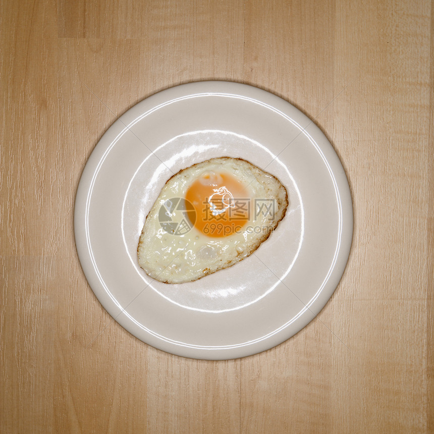 炸鸡蛋在盘子上图片