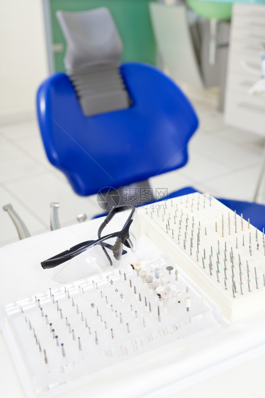 牙医医学设备蓝色卫生牙医椅医疗外科手术口腔椅子图片