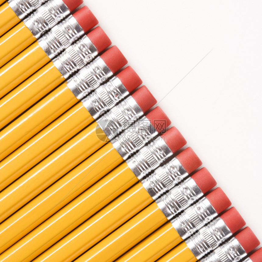 铅笔对角行对角线学习橡皮擦用品橡皮办公室办公用品商业黄色教育图片