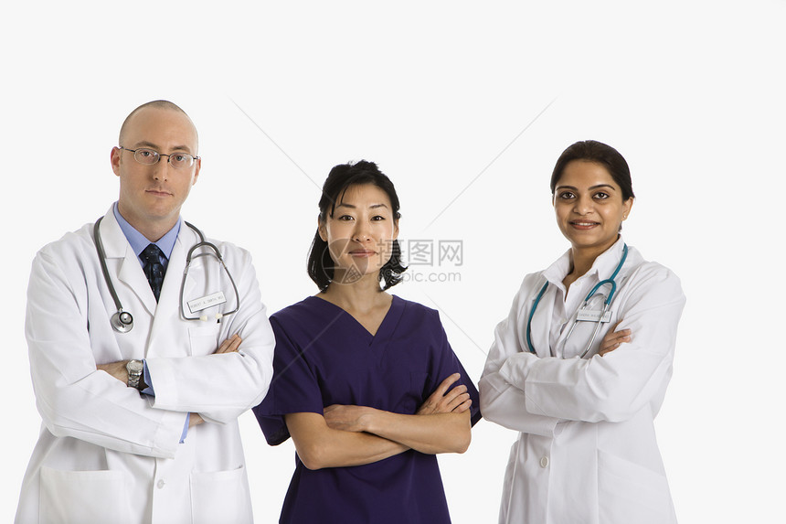男医生和女医生护士男性团队同事职员实验男人女士眼神医疗图片