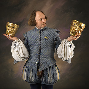 喜剧悲剧面具莎士比亚与戏剧面具背景