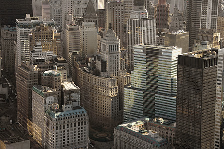 纽约市建筑鸟瞰图照片旅行景观高角度摩天大楼建筑物水平建筑学背景图片
