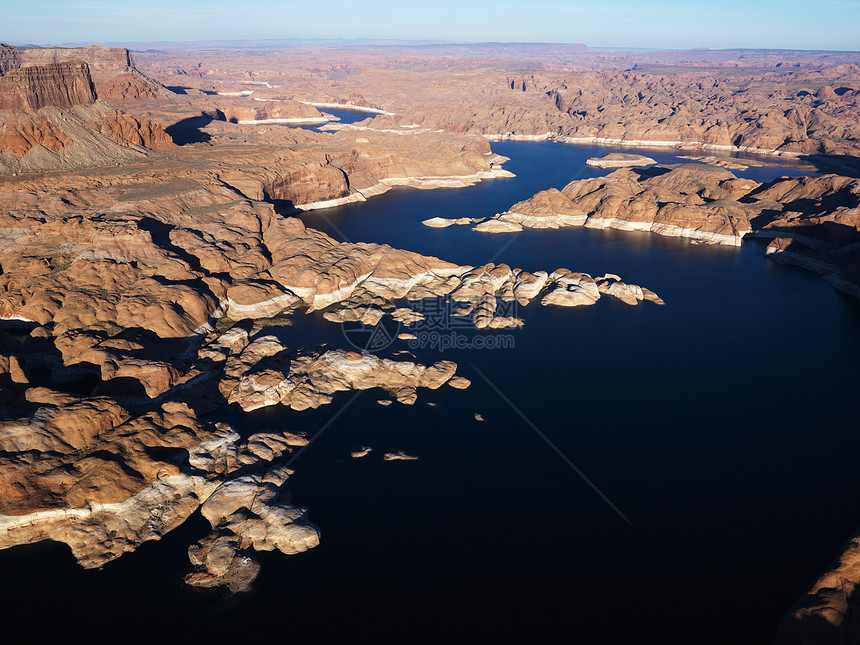 鲍威尔湖航空风景视图水平天线沙漠照片自然资源水库图片