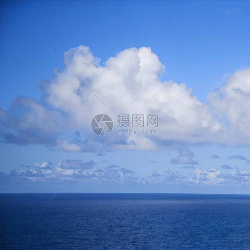 太平洋和天空地平线海景风景照片海洋图片