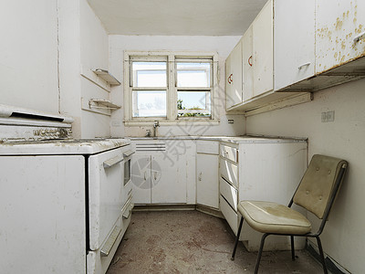 空的脏厨房水平房子住宅背景图片
