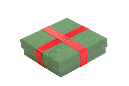 惊喜念日绿色丝带礼物包装展示生日背景图片