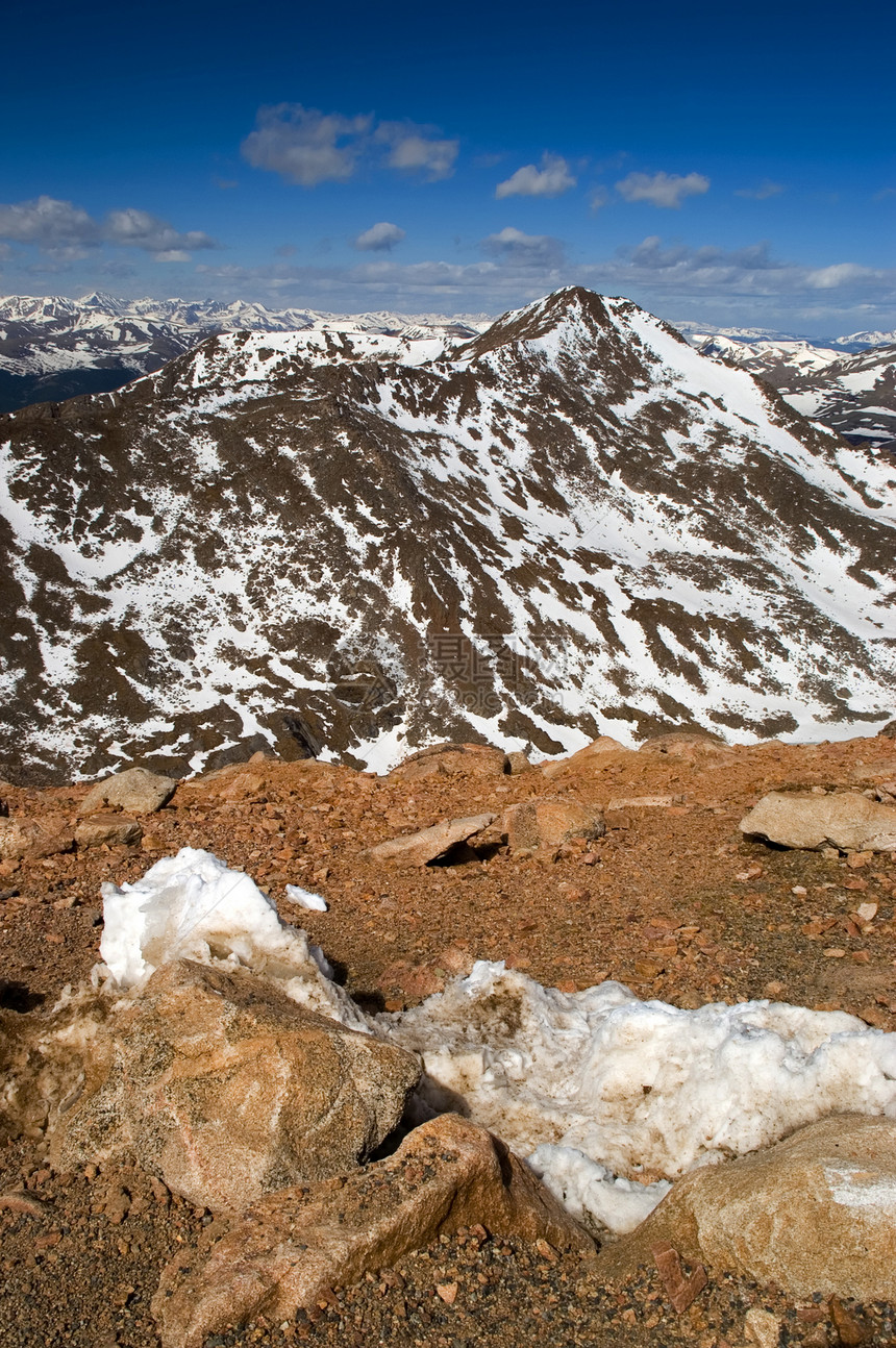 科罗拉多州洛基山脉降雪图片