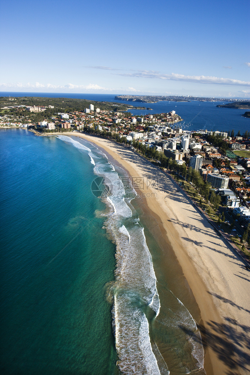 澳大利亚海滩滨海地产摩天大楼海景风景照片旅行城市天线海滩波浪假期图片