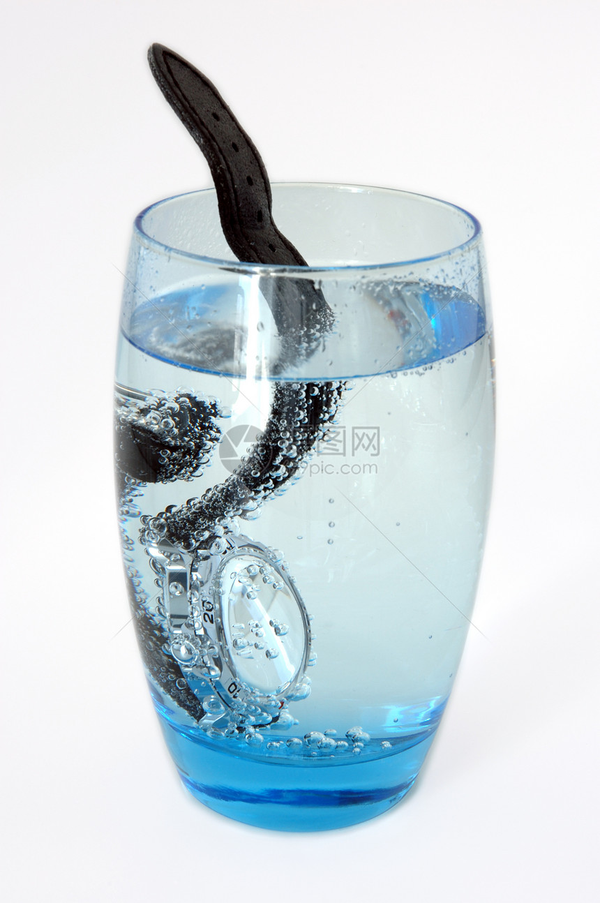防水手表膀胱服务防水剂蓝色玻璃空气测试小瓶腕带水泡图片