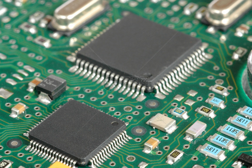芯片绿色电路打印电子产品木板电脑电路板图片