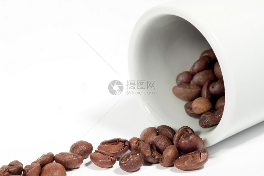 咖啡杯子可可咖啡店生长亚麻酿造芳香宏观豆子收成图片