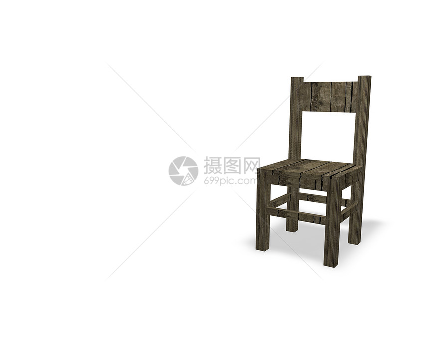 老旧椅子家具木头古董孤独白色图片