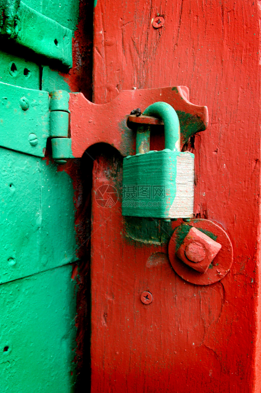 绿和红锁定图片