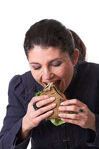 大吃一顿护理体重饮食黑发食物女性化女性背景图片