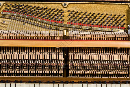 钢琴音乐工具旋律细绳背景图片