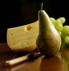 梨和奶酪背景图片