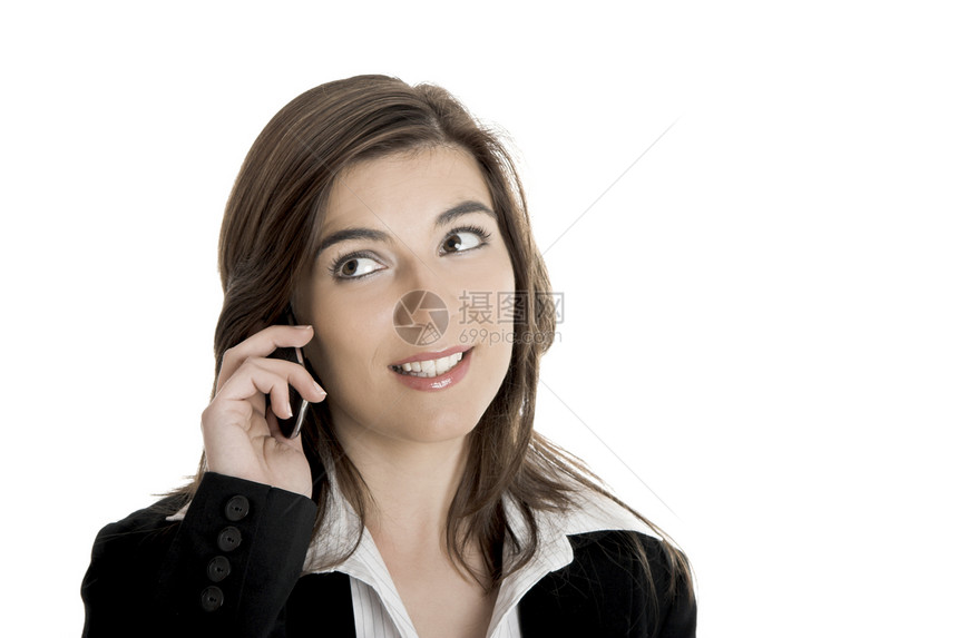 在移动电话上说话的女商务人士成人办公室公司讲话电话工作管理人员企业家人士生意人图片