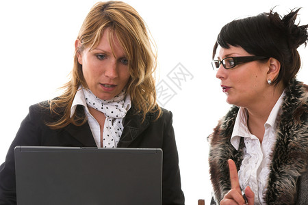 商务会议人士团队黑发商界公司眼镜两个人商业电脑女性化背景图片