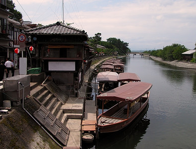 日本运河背景图片