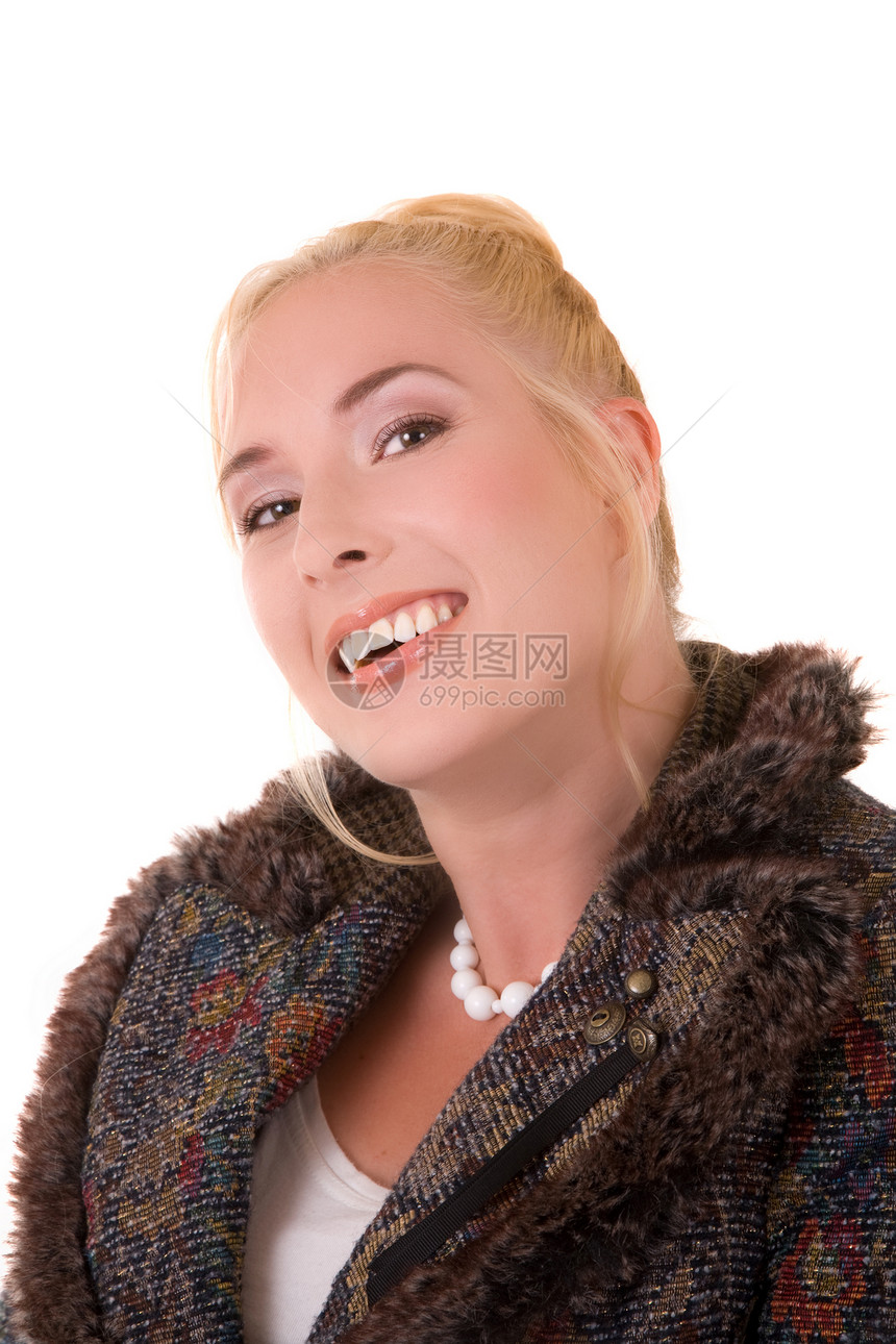 漂亮商业女商务人士人士服装微笑女性化公司女性金发商务商界图片
